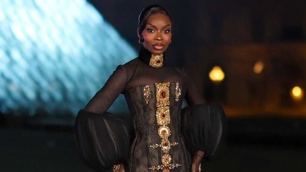 Olandria Carthen's Sheer Khaled & Marwan Gown Is a Minidress in Disguise