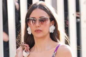 Nina Dobrev's Chloé Dress Hangs by Thin Straps at Paris Fashion Week