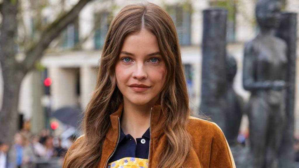 Barbara Palvin Is Ready for Spring in Floral Miu Miu Micro Minidress