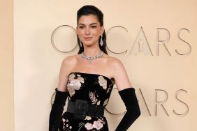 Anne Hathaway's Schiaparelli Fringe Dress Has a Dangerously High Slit