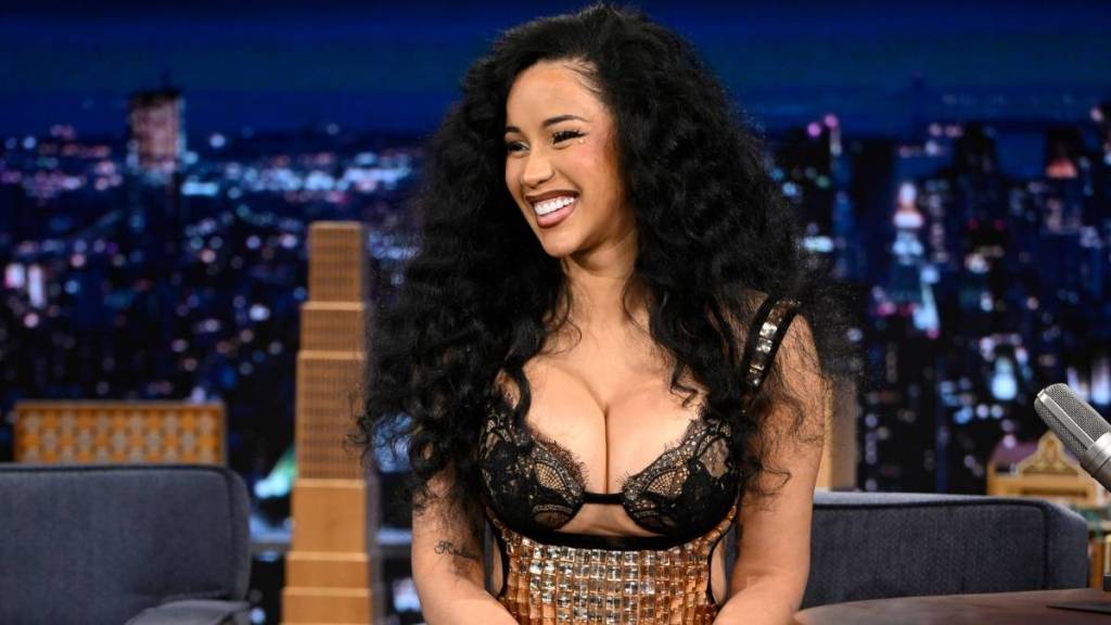 Cardi B's Valdrin Sahiti Gown Is Bold & Bedazzled for a Reason