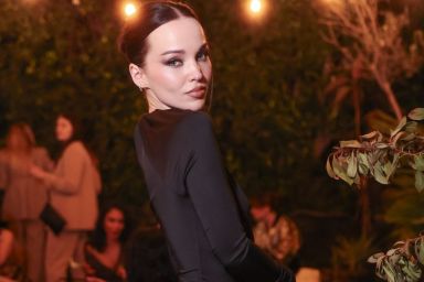 Dove Cameron Poses in Fully Sheer Alberta Feretti Dress for Remix Magazine