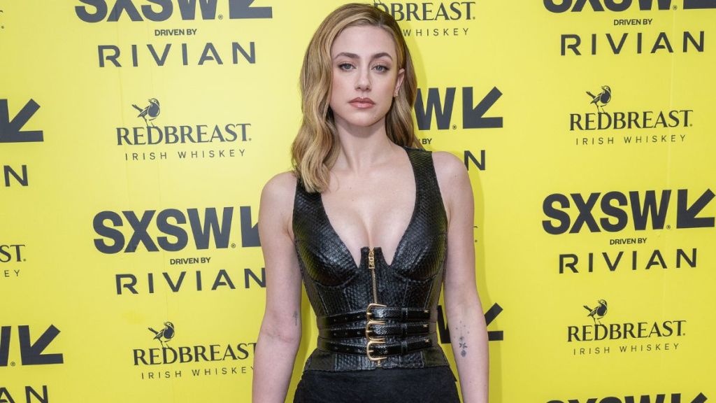 Lili Reinhart’s Lever Couture Dress’ Super High Slit is Unlike Anything