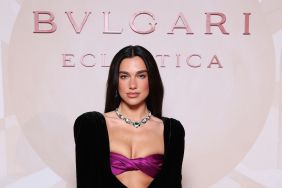Dua Lipa Layers a Bikini Top Under a High-Slit Dress for Bvlgari