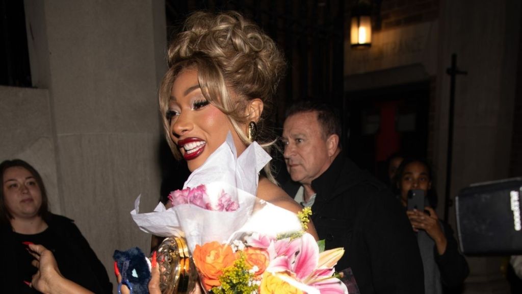 Megan Thee Stallion's Sheer Retrofete Dress Has Dangerously High Slit