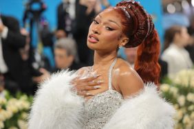 Megan Thee Stallion’s Jacquemus Cardigan Is Literally Secured by a Pin