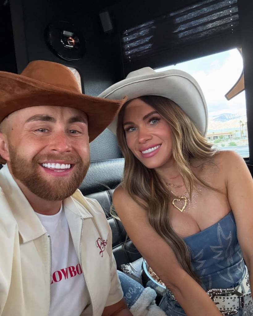 Jessi and Jordan Ngatikaura wearing cowboy hats 