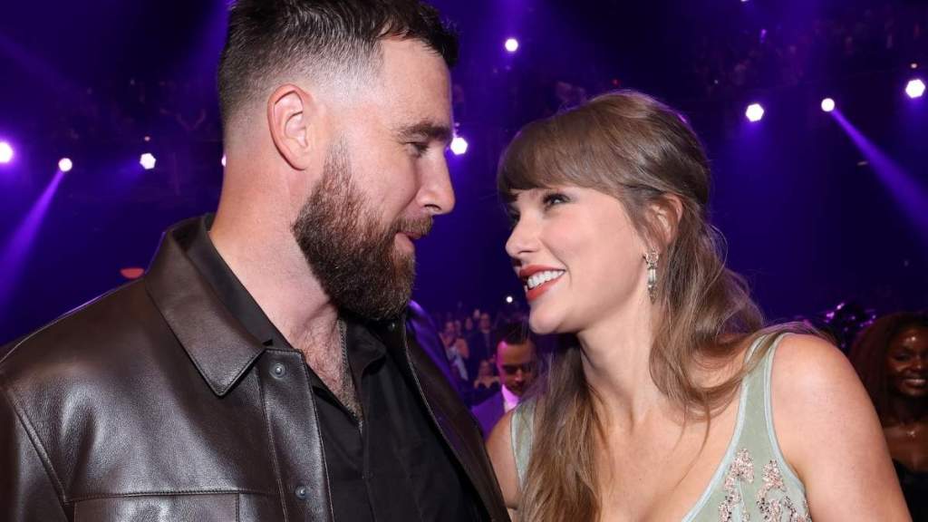 Taylor Swift Gestures to Travis Kelce During Raye’s ‘Where’s My Husband!’
