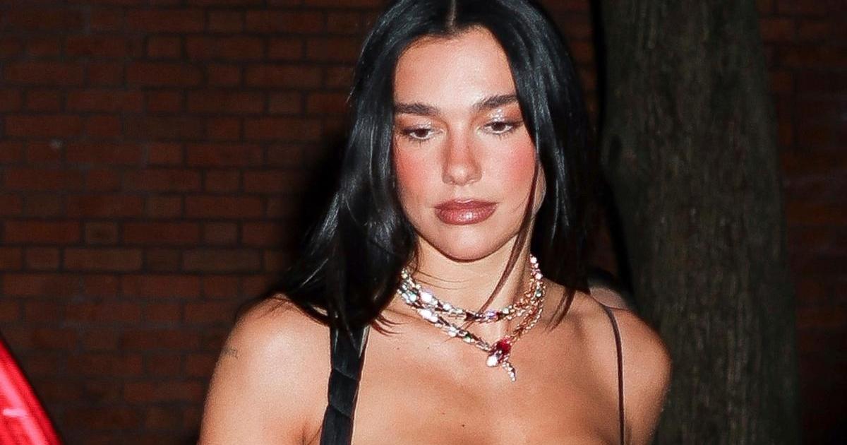 Dua Lipa's Fanci Club Micro Minidress Daringly Hangs on a Thin String