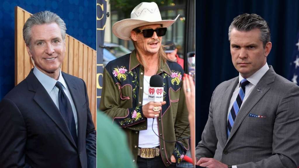 Gavin Newsom Slams Kid Rock Over Alleged $100M Helicopter Trip With Pete Hegseth