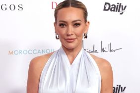 Hilary Duff's Completely Backless VB Dress Is Hanging by a Single Knot