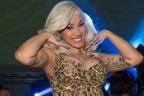 Cardi B Steps Into the Wild in a Candice Cuoco Bodysuit With Feathers