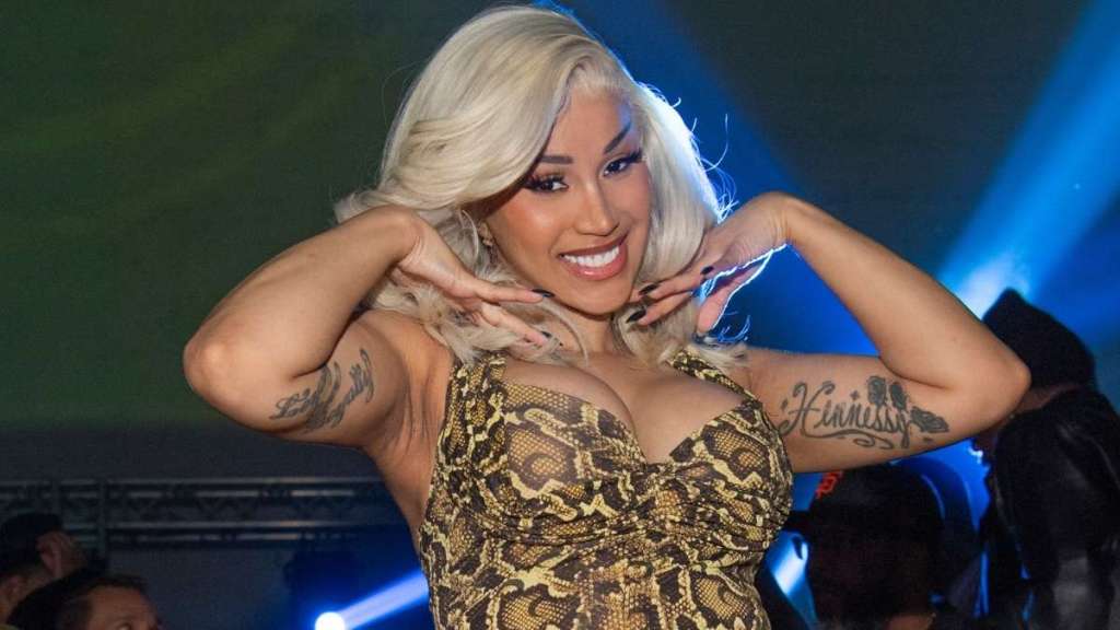 Cardi B Steps Into the Wild in a Candice Cuoco Bodysuit With Feathers