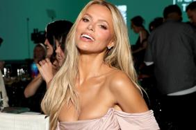 Brooks Nader's Off-the-Shoulder Dress Has Super-High Slit For Awards