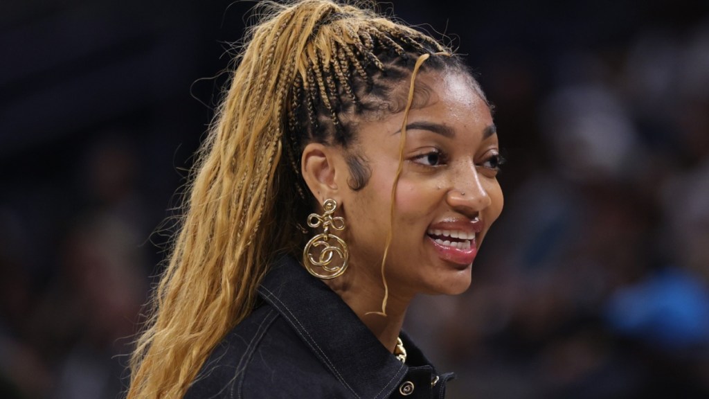 Angel Reese Rocks Mini Shorts & Laid-Back Sweatshirt for Atlanta Dream