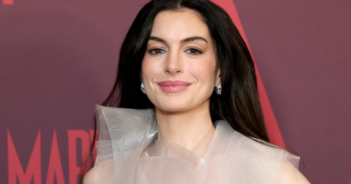 Anne Hathaway Keeps It Bold in a Bodysuit Look Ahead of Film Release