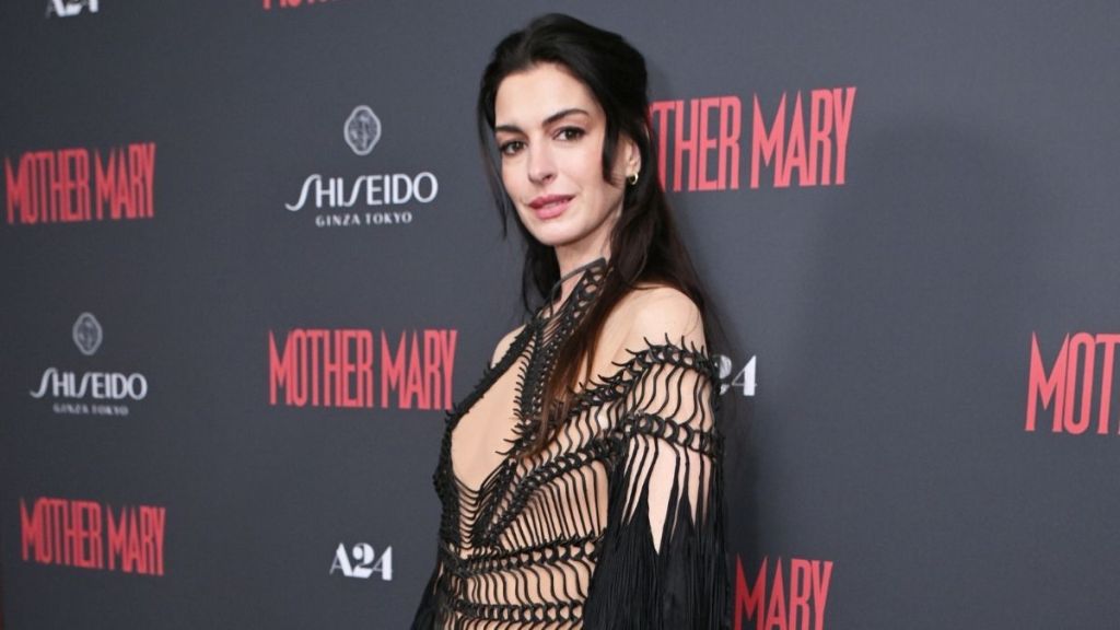 Anne Hathaway Models Bralette With Completely Sheer Look for Vogue Australia