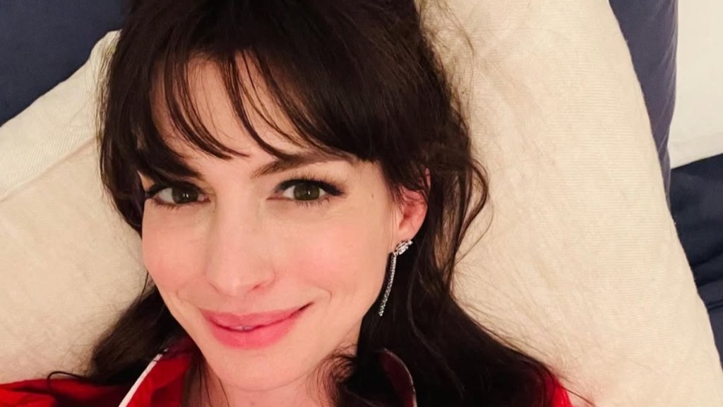 Anne Hathaway Leaves Little to the Imagination With Sheer Bralette Moment