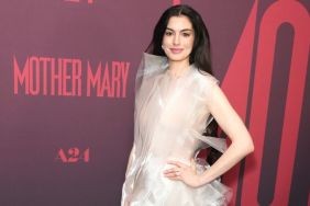 Anne Hathaway Breaks the Internet in Barely-There Sheer Cutout Dress