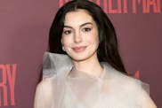 Anne Hathaway sheer dress Instagram