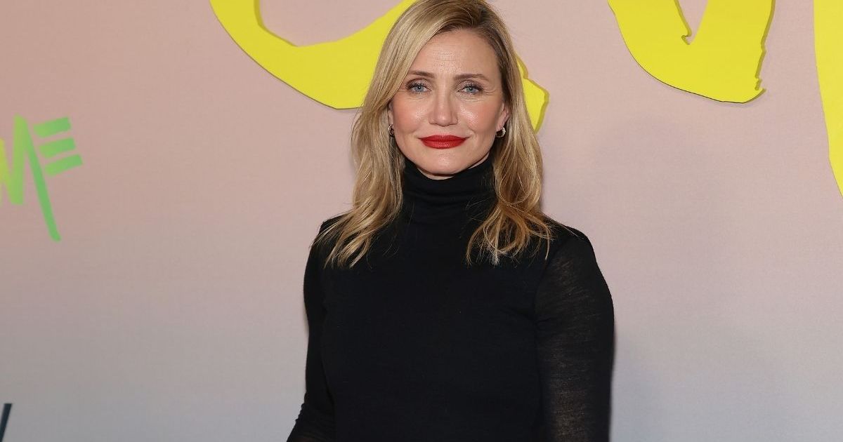 Cameron Diaz’s Fforme Dress Gets a Sheer Twist With High Neck Top