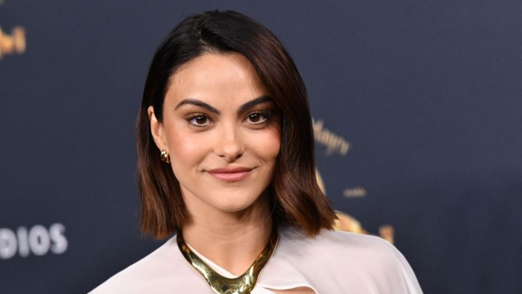 Camila Mendes Pairs Micro Bikini Top With Sharp Blazer for Prada