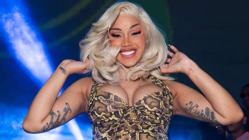 Cardi B Flaunts Her Abs in Bold Plunging Crop Top