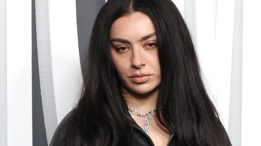 Charli XCX unbuttoned top Instagram