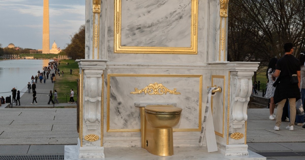 Donald Trump Mocked With Giant Golden Toilet 'Fit for a King' - Report