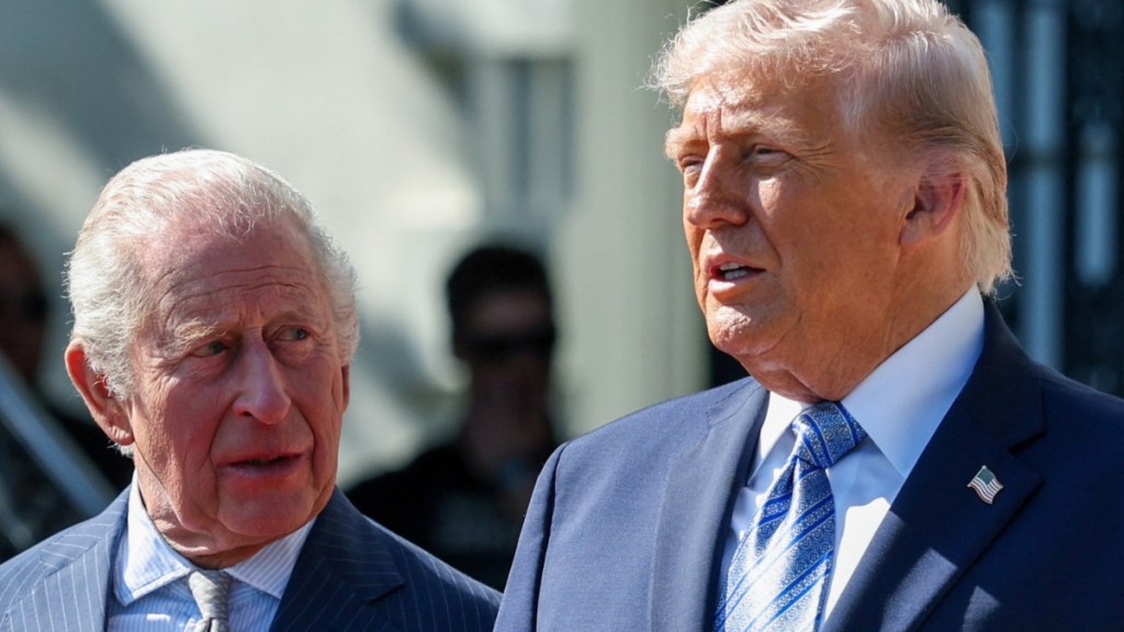 Donald trump king Charles Iran War