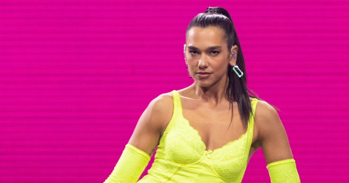 Dua Lipa Wows in a Butter Yellow Minidress on a Pool Floatie for Nespresso