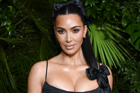 Kim Kardashian's Roberto Cavalli Slip Dress' Neckline Slips Super Low