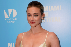 Lili Reinhart’s High Slit Blumarine Lace Dress Hangs by Just 2 Strings