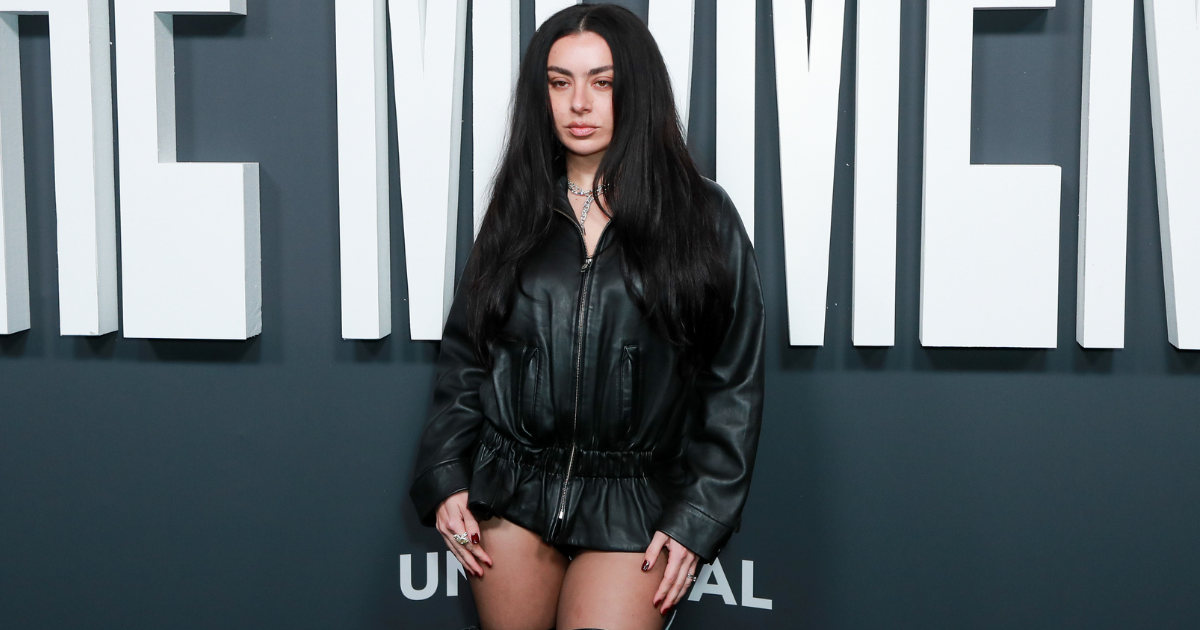 Charli XCX Wears Cozy Gucci Shearling Coat as Furry Micro Minidress