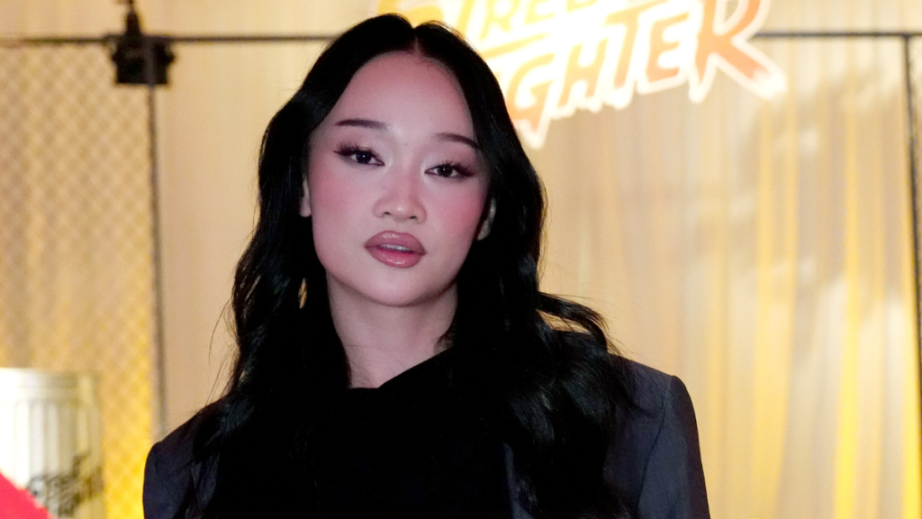 Callina Liang Mixes Edgy Crop Top With Blazer for Street Fighter Press