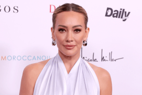 Hilary Duff Sweats It Out in Sports Bra With a Cutout & Micro Shorts