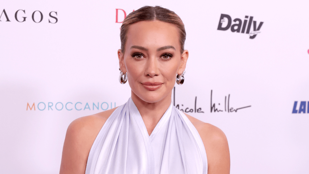 Hilary Duff Sweats It Out in Sports Bra With a Cutout & Micro Shorts