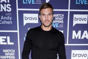 Luke Gulbranson in a black sweater backstage at Watch What Happens Live