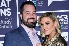 Travis Mullen and Gina Kirschenheiter backstage at Watch What Happens Live