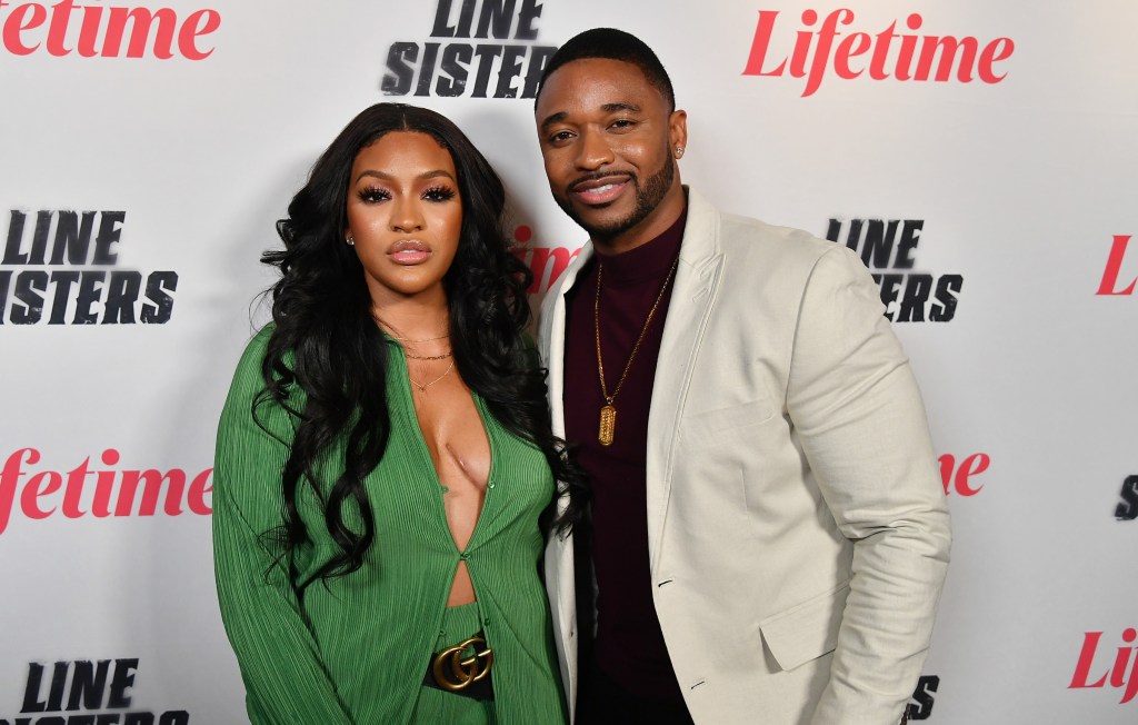 Drew Sidora and Ralph Pittman attend the Atlanta screening of Lifetime's "Line Sisters" at IPIC Theaters at Colony Square