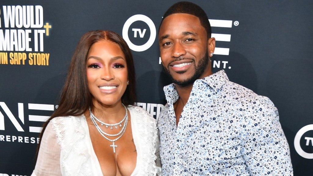 Drew Sidora ad Ralph Pittman attend the TV One Atlanta screening of 'Never Would Have Made It: The Marvin Sapp Story' at Regal Atlantic Station