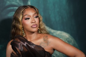 Drew Sidora in a brown dress at the Run premiere in Los Angeles