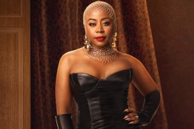 Pinky Cole for Real Housewives of Atlanta Season 17, posing in a black dress