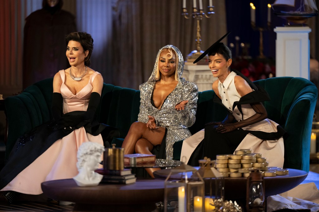 Lisa Rinna, Candiace Dillard Bassett, and Maura Higgins at the Traitors Season 4 reunion