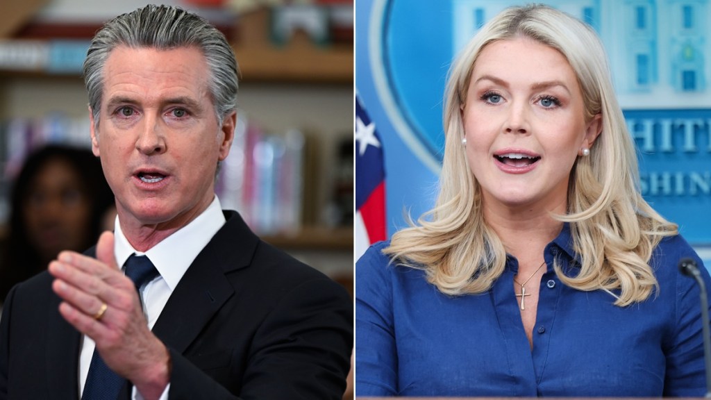 gavin newsom karoline leavitt