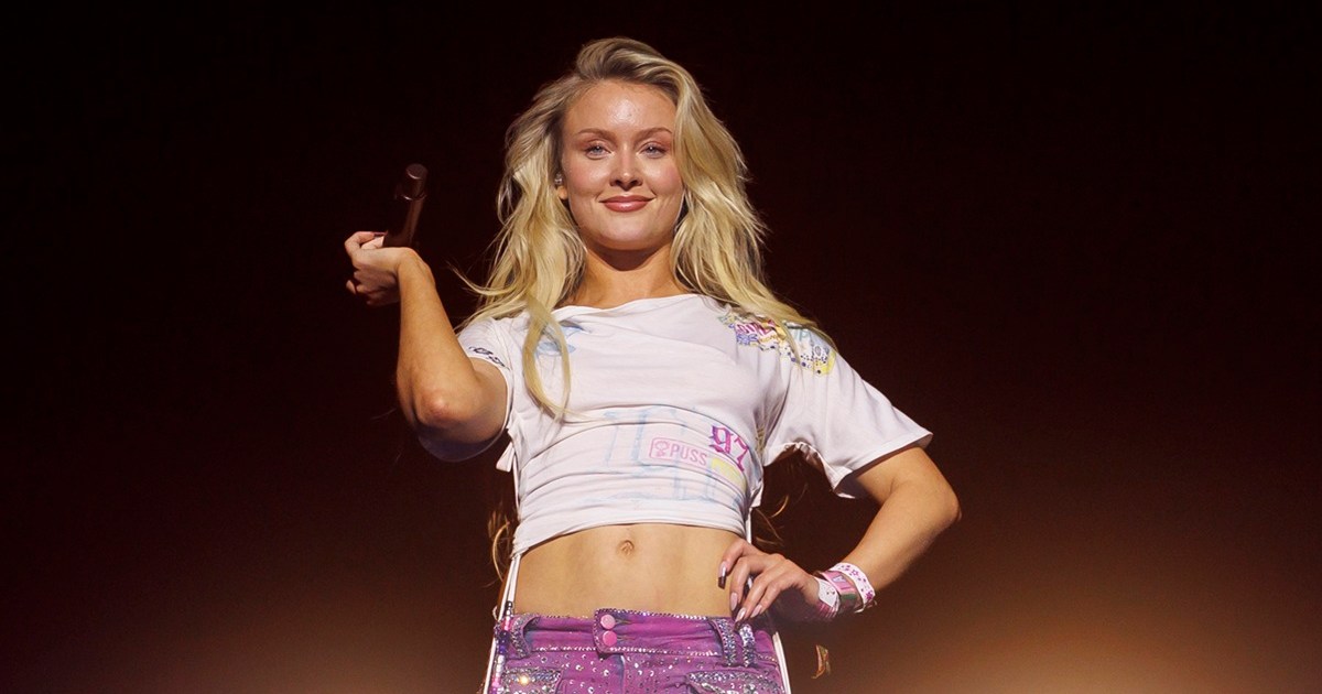 Back of Zara Larsson’s Top Held Up by Strings at Coachella