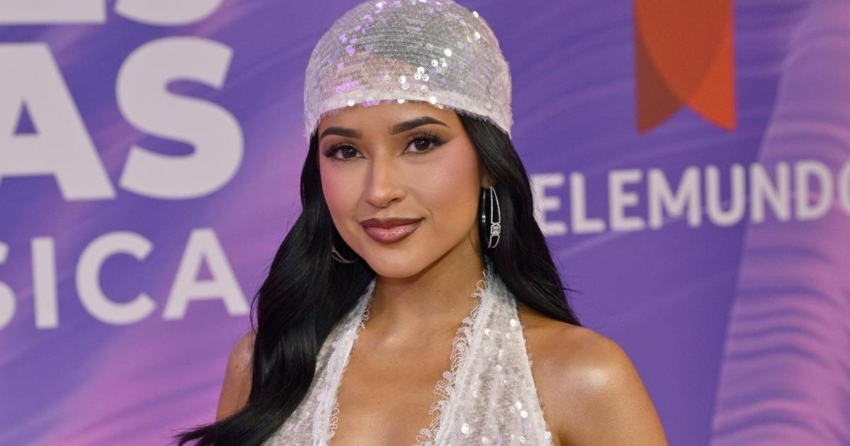 Becky G Dazzles in Plunging Dress That Is Fully Sheer & Blinding