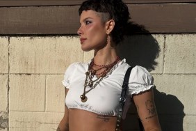 Halsey Keeps All Eyes on Her in Micro Mini Skirt With Slit Ahead of Festival Performance