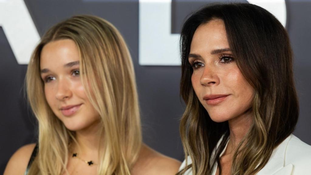 Harper Beckham and Victoria Beckham