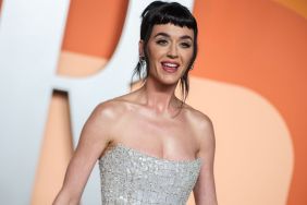 Katy Perry Coordinates With Boyfriend in Strapless Alaia Dress